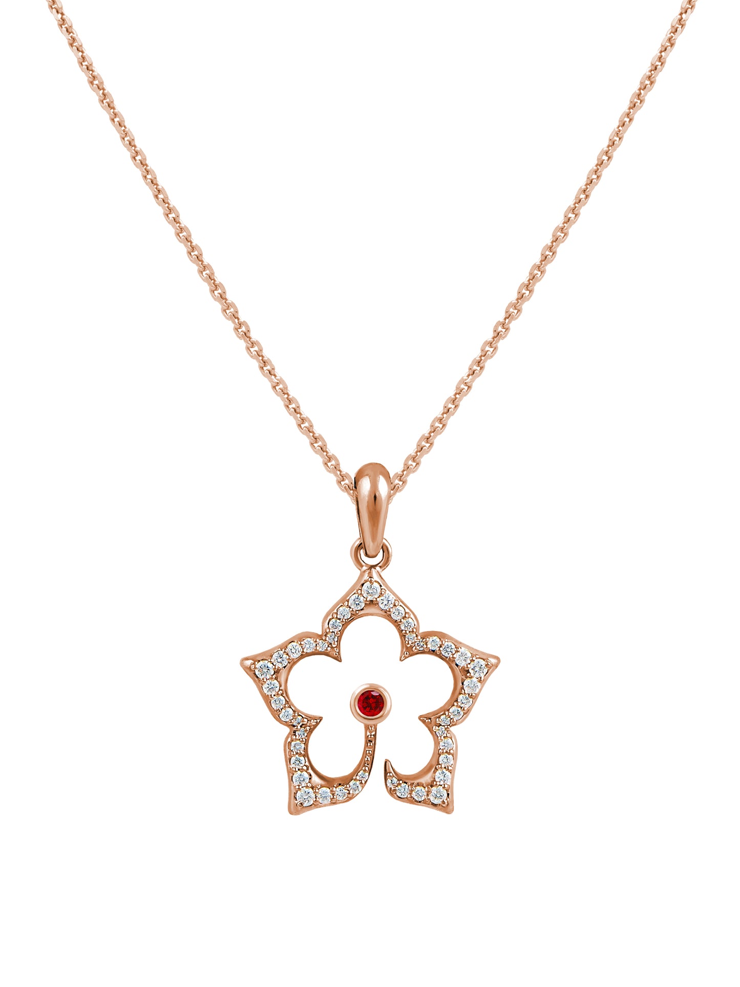 MY FLOWER AVEC RUBIS PAVÉ