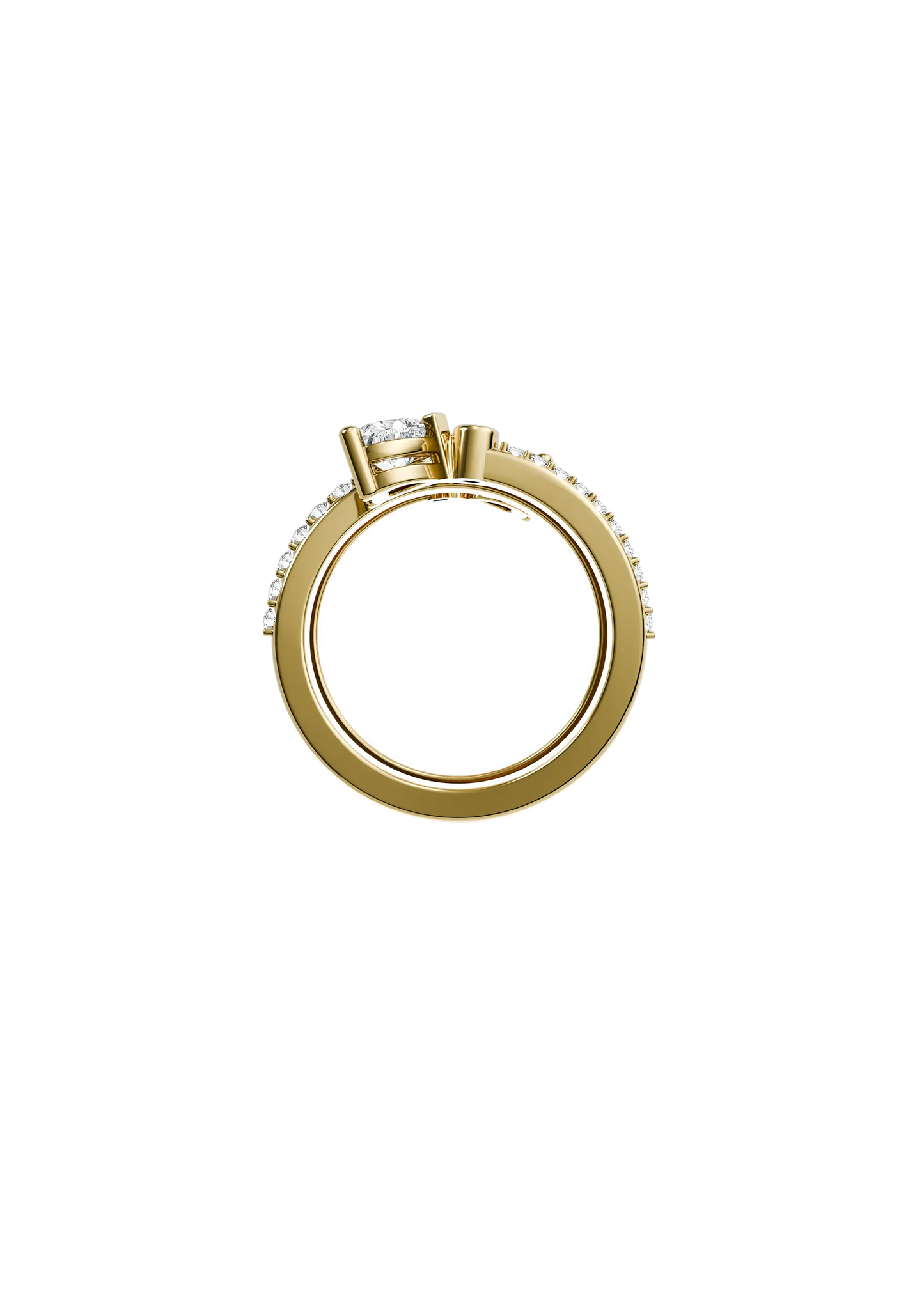 MY HEART SPIRAL RING PAVÊ