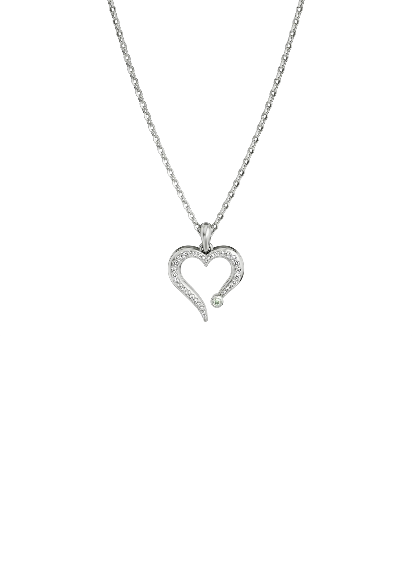 MY HEART PAVÉ PENDANT