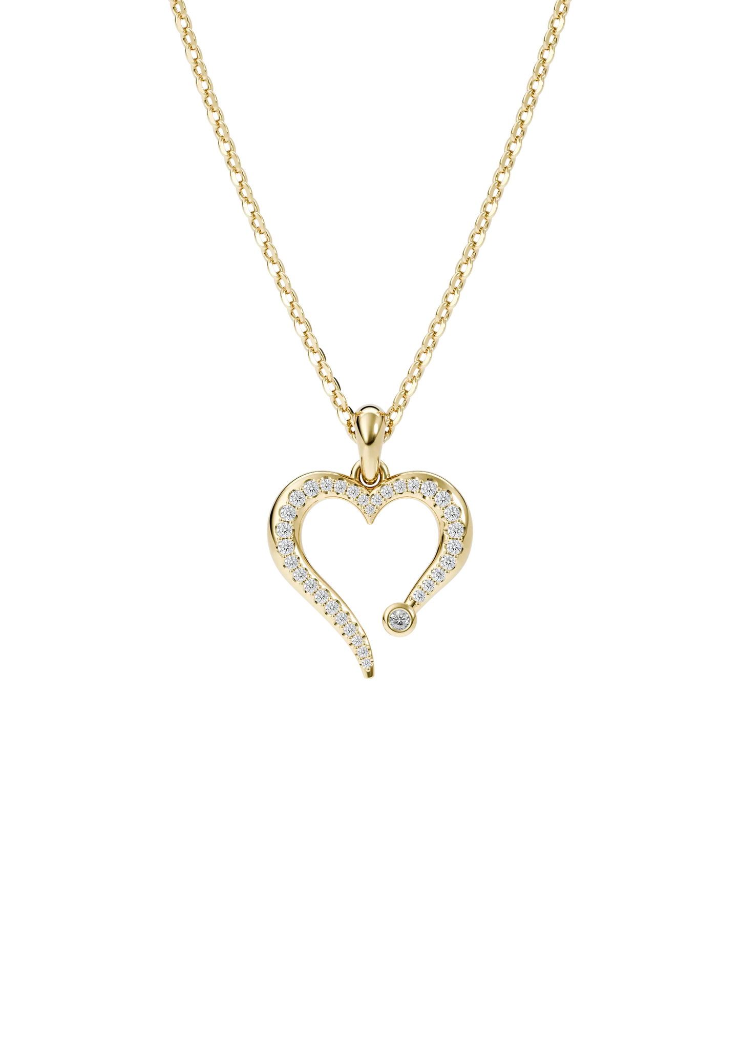 MY HEART PAVÉ PENDANT