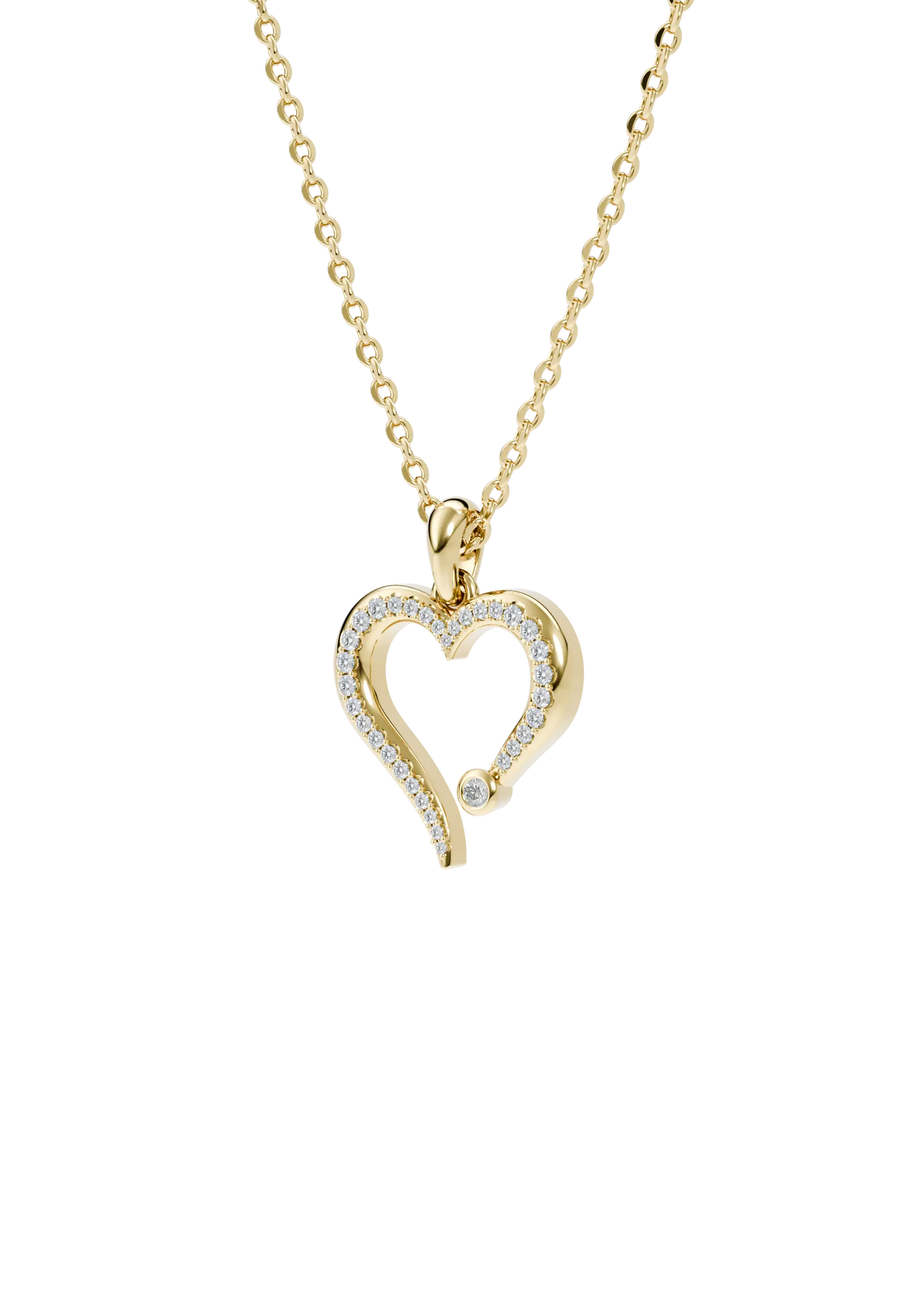 MY HEART PAVÉ PENDANT