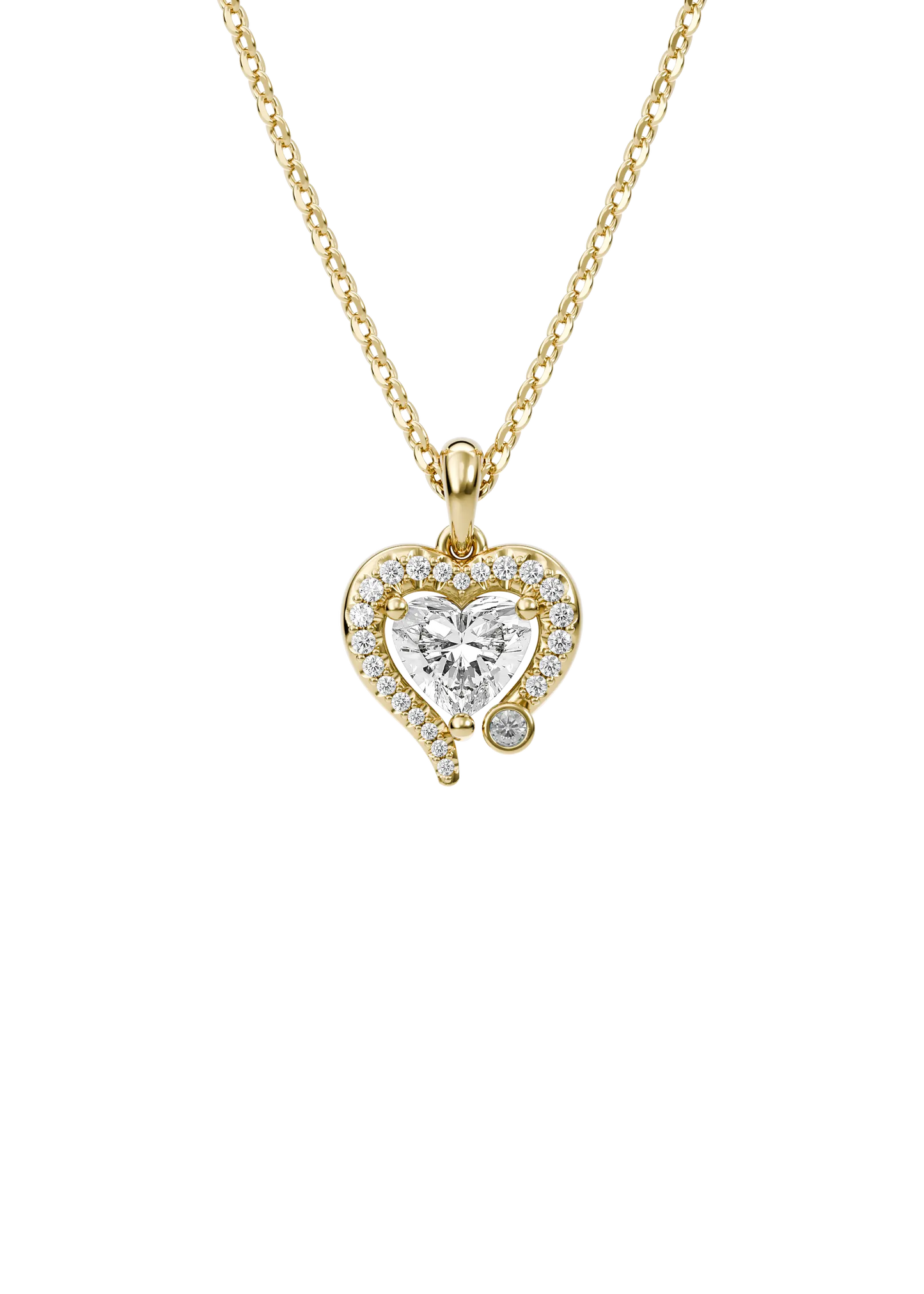 MY DIAMOND HEART PAVÉ PENDANT