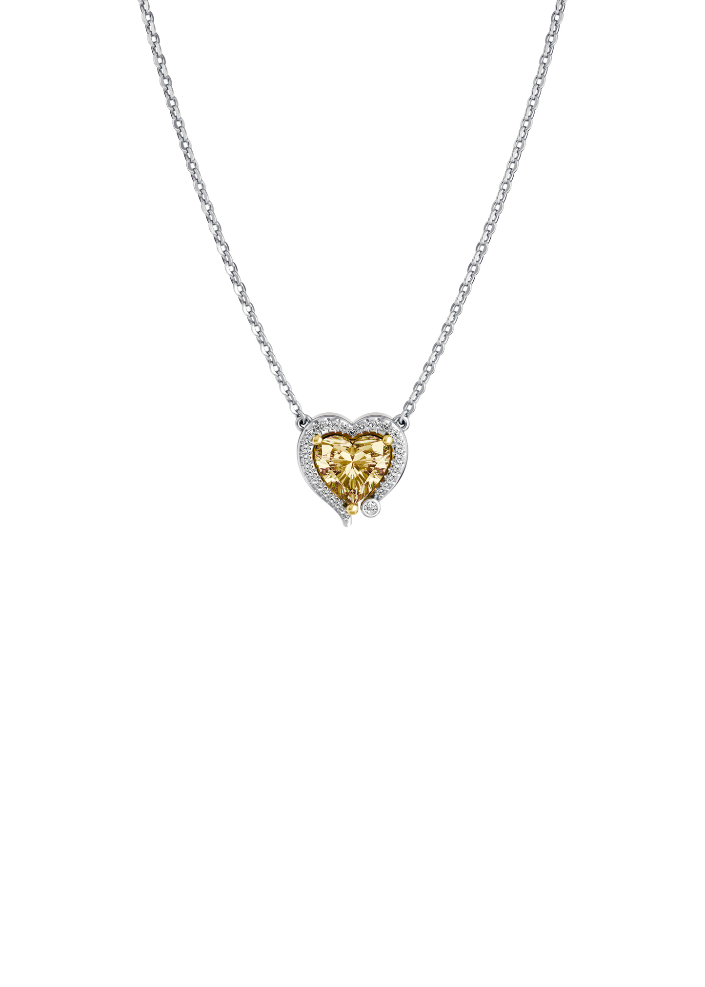 MY HEART WITH YELLOW DIAMOND PENDANT