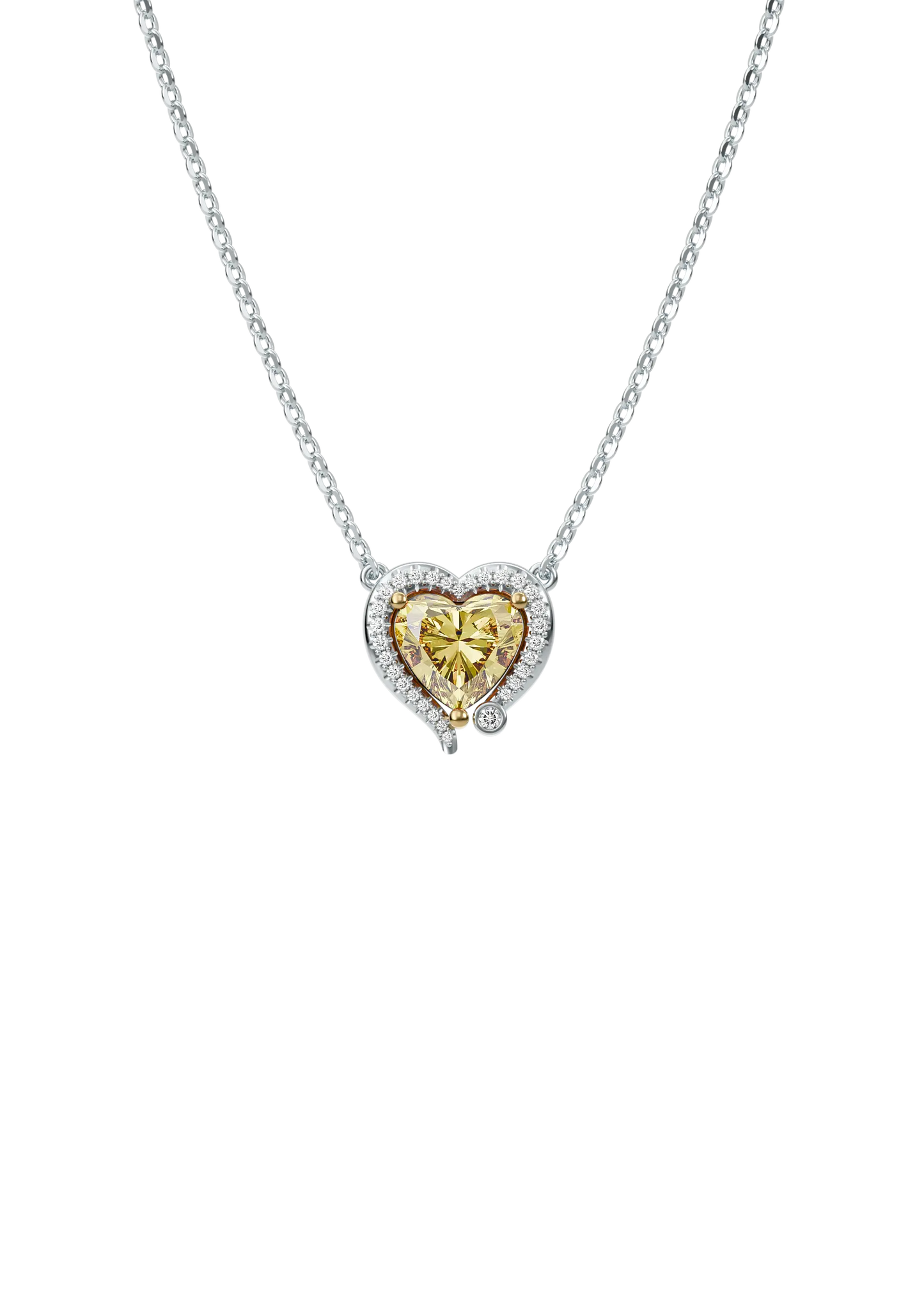 MY HEART WITH YELLOW DIAMOND PENDANT