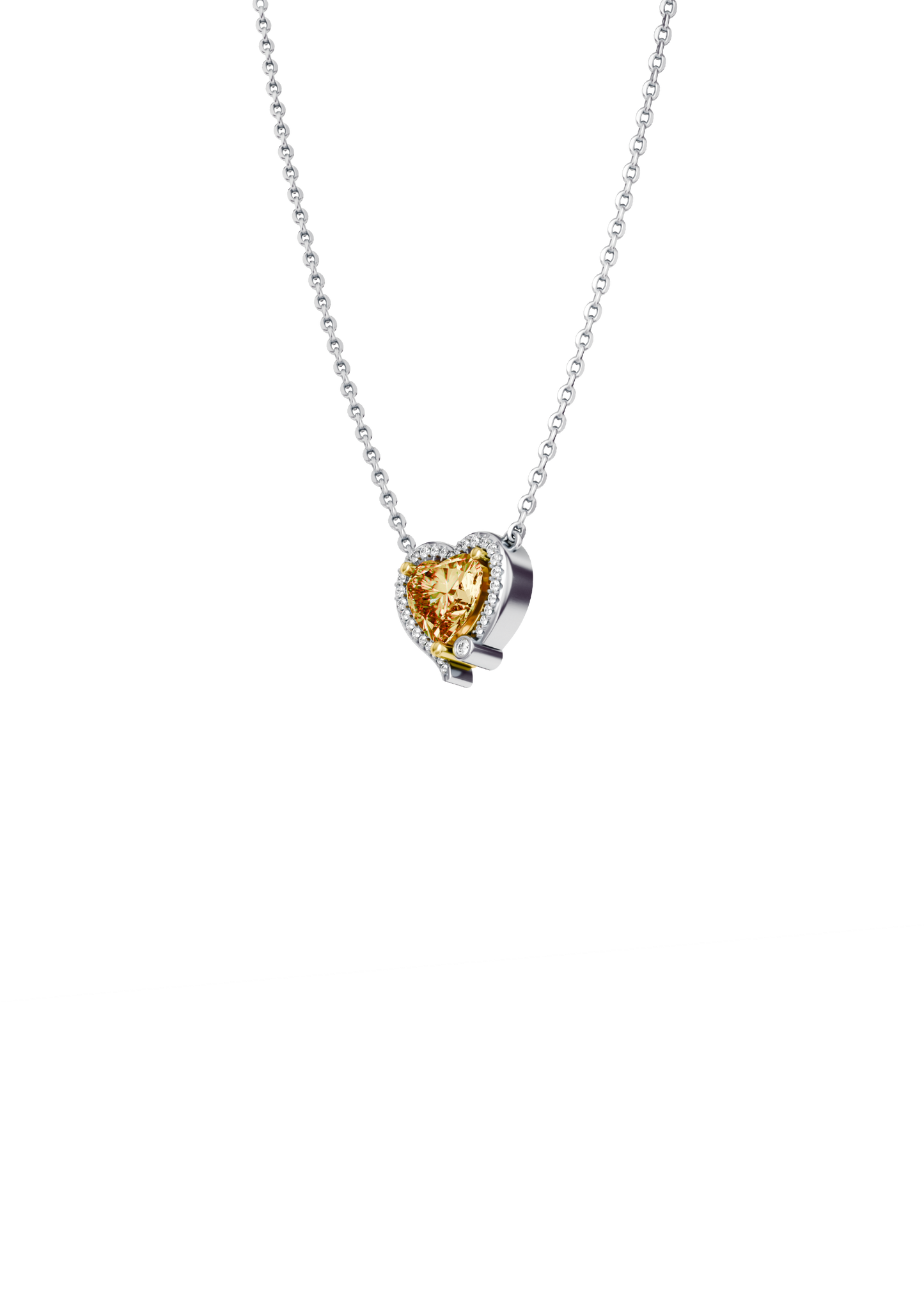 MY HEART WITH YELLOW DIAMOND PENDANT