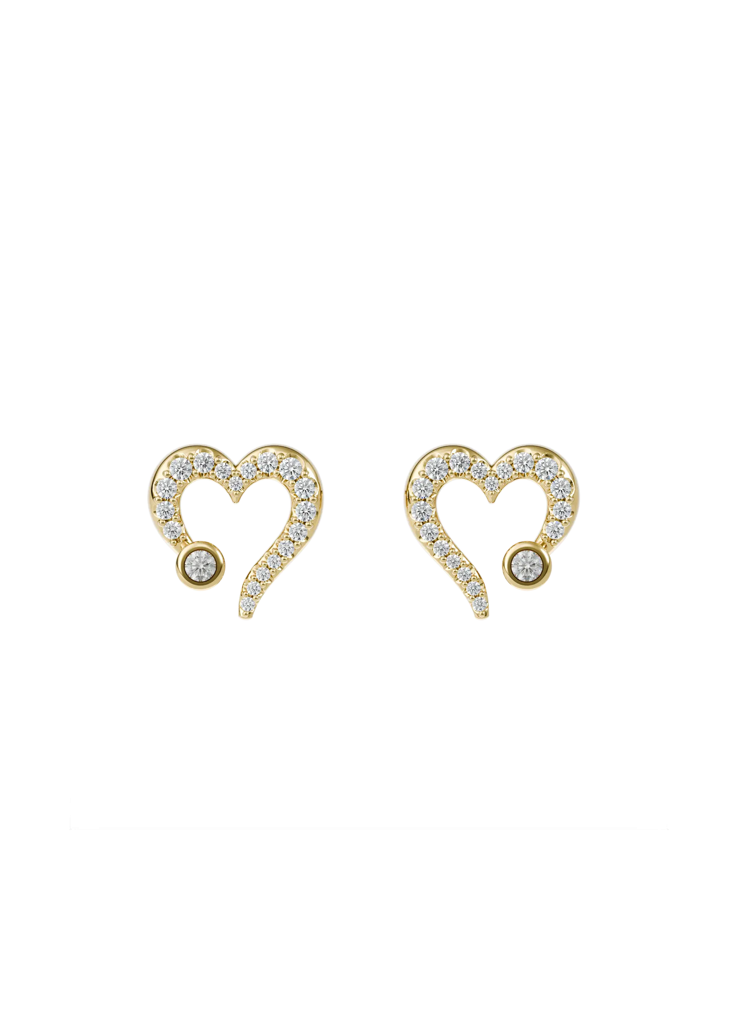 MY HEART EARRINGS PAVÊ
