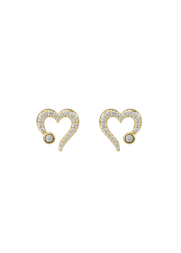 MY HEART EARRINGS PAVÊ