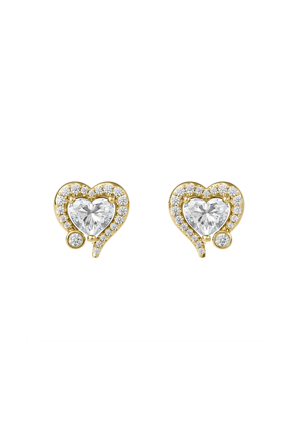 MY DIAMOND HEART EARRINGS PAVÊ