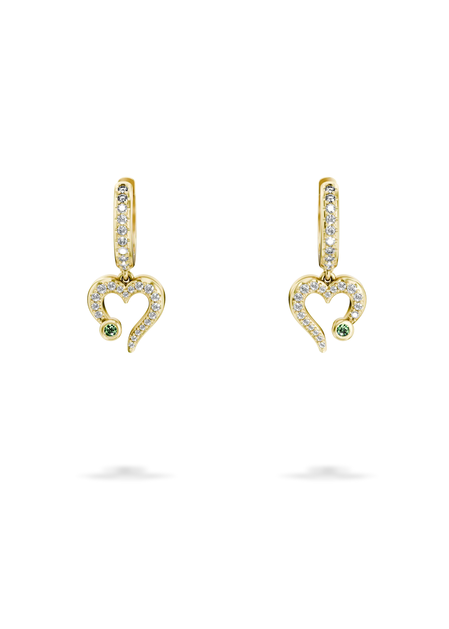 MY HEART HOOP EARRINGS PAVÊ