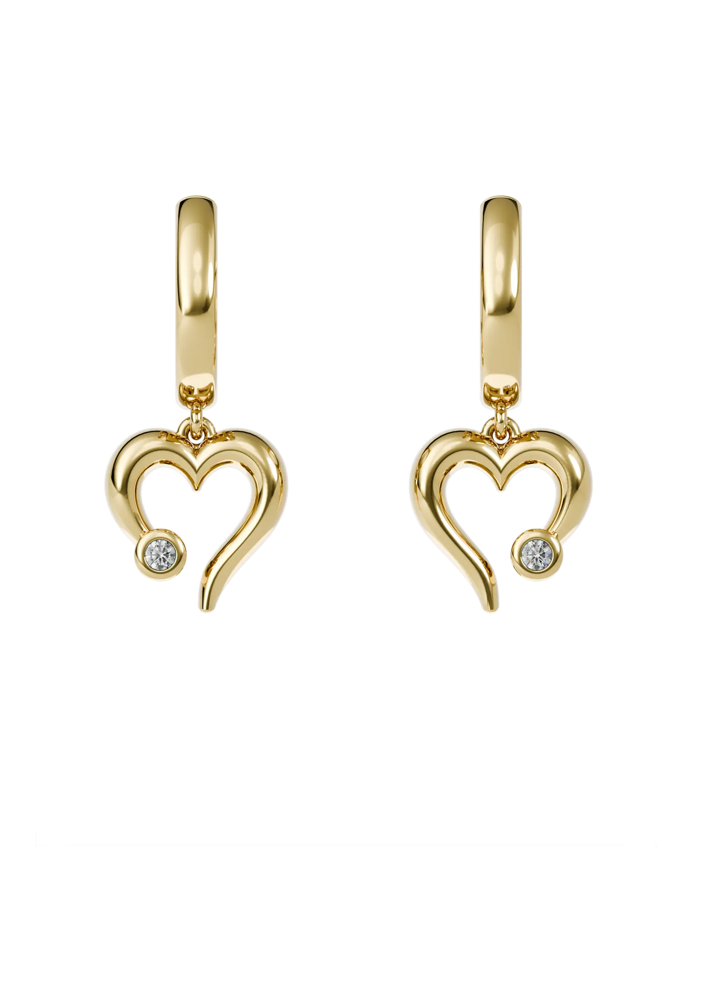 MY HEART HOOP EARRINGS