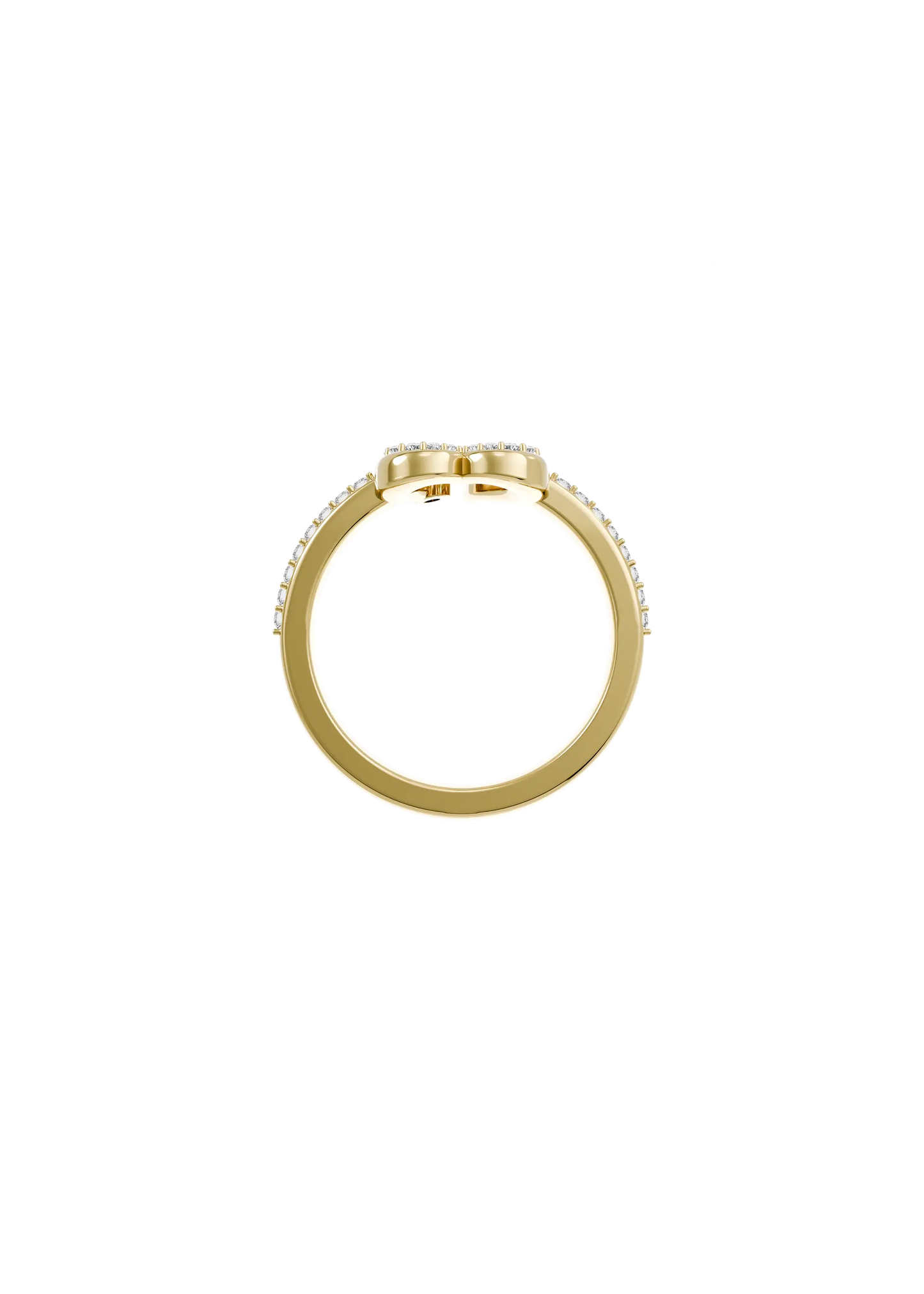 MY HEART RING DEMI-PAVÊ